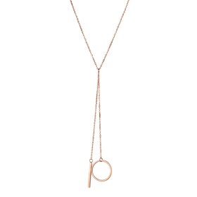 Ocelový dlouhý náhrdelník Jenny Gold - chirurgická ocel, Zlatá 60 cm