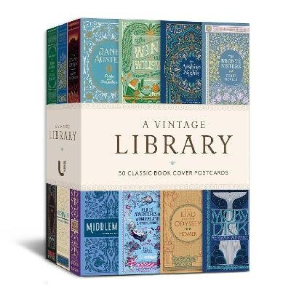 Vintage Library: 50 Classic Book Cover Postcards - kolektiv autorů
