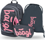 3 SET Core Logo růžový: batoh, penál, sáček GRS