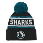Outerstuff Dětská zimní čepice San Jose Sharks NHL 3Rd Jersey Jacquard Cuff Pom