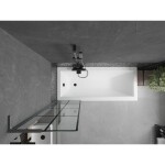 MEXEN/S - Next L vanová zástěna FIX 50 x 150, černá vzor, grafit metal 895-050-000-03-77-95