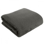 Grafitově šedá deka na židli Šířka: 170 cm | Délka: 210 cm Šířka: 170 cm | Délka: 210 cm