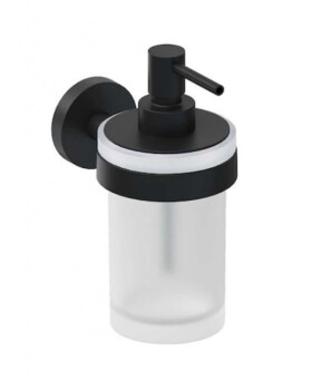 JIKA - Mio Style Dávkovač mýdla s držákem, sklo/matná černá H3832F27161001
