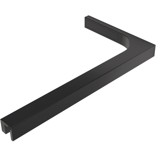CERANO - Sprchová vzpěra Onyx L - hranatá - pravá - vodorovná - černá matná - 29x15 CER-477083