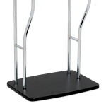 Němý sluha, výška 108 cm, MDF - černý matný lak, kov - chrom, nosnost 5 kg
