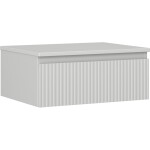 MEXEN/S - Rivel koupelnová skříňka pod umyvadlo 60 cm s deskou, 1 šuplík, reliéf , šedá mat 91A20-06023-1-BFC62