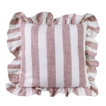 Strömshaga Povlak na polštář Ida Stripe Pink/White 45 × 45 cm, růžová barva, textil