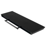 Polička nástěnná 80 cm, MDF, barva černá, baleno v ochranné fólii