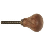 Ib Laursen Dřevěná úchytka Mango Wood, hnědá barva, dřevo, kov