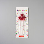 Dortová svíčka hvězda červená 4ks