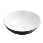 INVENA - Umyvadlo na desku TINOS TREND, 39,5 cm, černá - bílá CE-43-041-C