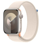 Apple Watch Series 9 GPS 45mm Hvězdně bílý hliníkové tělo - Hvězdně bílý provlékací řemínek (MR983)