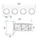 Nástěnné svítidlo LED APP1940-4W CHROME OSW-66074