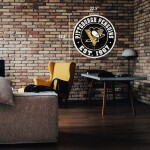 Mustang Cedule Pittsburgh Penguins NHL 22" Round Distressed Logo