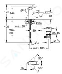 GROHE - BauFlow Umyvadlová baterie s výpustí, chrom 23751000