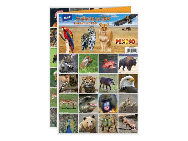 Pexeso MFP 3xA4 Zvířata ze ZOO