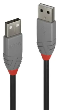 Lindy USB-A - USB-A Anthra Line 5 m černá / Kabel / USB 2.0 / M/M (36695)