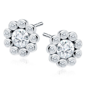 LUNICA KVÍTEK stříbrné náušnic 0100 Ag 925; ≤1,1 g.