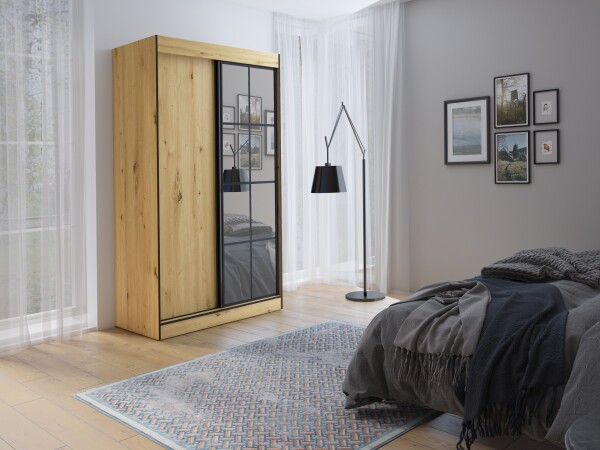 Šatní skříň Oslo II Barva korpusu: Dub - Artisan, Rozměry: 120 cm