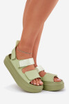 Dámské Sandály Na Platformě S Suchým Zipem Zelené Nitepira 41