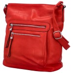 Stylová dámská koženková crossbody kabelka Harwen, červená