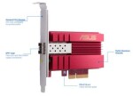 ASUS XG-C100F síťový adaptér / PCI Express karta / 1 x 10GBase-T / QoS (90IG0490-MO0R00)