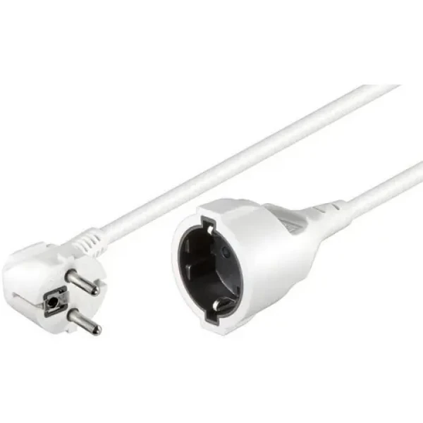 MicroConnect Prodlužovací kabel Schuko s bezpečnostní zástrčkou M-F 10m bílá (PE141000W)