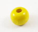 Dřevěné korálky - žluté - ∅ 8 mm - 10 ks