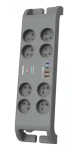 Prodlužovací kabel s přepěťovou ochranou 8x zásuvka / Prodlužovací kabel / USB-A+C 30W GaN / 2400 J / 2 m (Phil-SPN8180GA/60)
