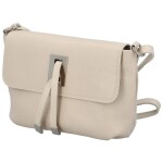 Módní malá dámská kožená crossbody Victorien, béžová