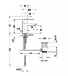 DURAVIT - Manhattan Umyvadlová baterie s výpustí, FreshStart, chrom MH1011001010
