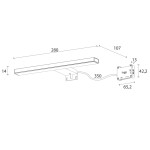 SAPHO - ESTHER 2 LED svítidlo, 6 W, 280x14x107 IP44, černá E27679CI
