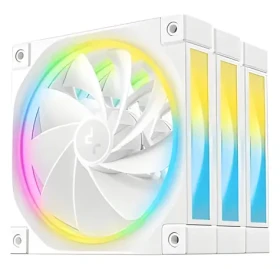 DEEPCOOL FL12R 3ks bílá / Ventilátor / 120 mm / Reverzní / ARGB Gen2 / 500–2150 RPM / 33,9 dB / PWM (R-FL12R-WHAPN3-G)
