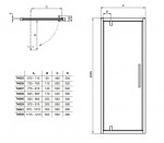 IDEAL STANDARD - i.Life Pivotové sprchové dveře 80 cm, silver bright/čiré sklo T4837EO