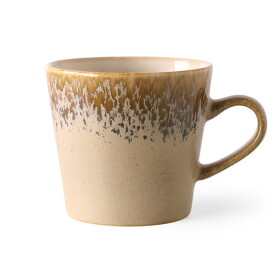 HK living Keramický hrnek na cappuccino 70's Bark 250 ml, béžová barva, keramika