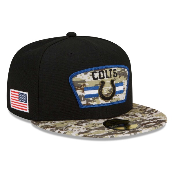 New Era Pánská kšiltovka Indianapolis Colts NFL 2021 On-Field Salute to Service 59FIFTY Fitted Velikost: 7 3/8