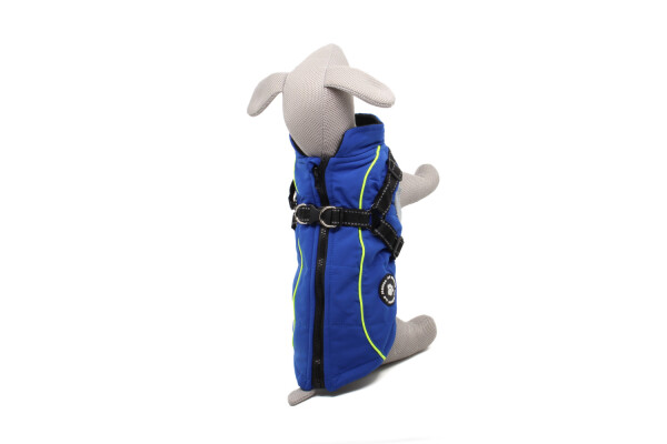 Stuart obleček pro psa na zip Barva: Modrá, Délka zad (cm): 29, Obvod hrudníku: 36 - 41 cm