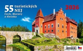 Kalendář stolní 2026 - 55 turistických nej Čech, Moravy a Slezska