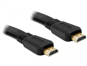 DeLock HDMI 1.4 kabel A/A samec/samec, plochý, délka 2 metry (82670)