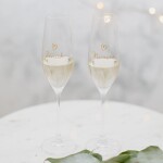 Bella Rose Sklenice na sekt Nevesta - SK, zlatá barva, čirá barva, sklo, 250 ml