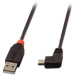 Delock USB 2.0 prodlužovací kabel plochý zahnutý [1x USB 2.0 zástrčka A - 1x USB 2.0 zásuvka A] 1.00 m černá oboustranně zapoji