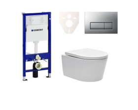 Cenově zvýhodněný závěsný WC set Geberit do lehkých stěn / předstěnová montáž + WC SAT Brevis SIKOGES6W8 SIKOGES6W8
