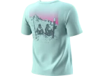 Dynafit Back Graphic Cotton dámské triko krátký rukáv Cloud Blue/Twilight vel. S