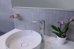 SANELA - Senzorové baterie Automatická umyvadlová směšovací baterie, bateriové napájení, chrom SLU 60B