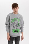 DEFACTO Oversize Fit Crew Neck Printed Sweatshirt