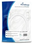 MediaRange MRCS163 bílá / Anténní kabel / konektor - zásuvka / 3 m / 75 Ohm (MRCS163)