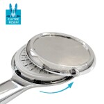 Mereo Termostatická vanová baterie s talířovou kulatou slim sprchou, nerez CB60101TSC