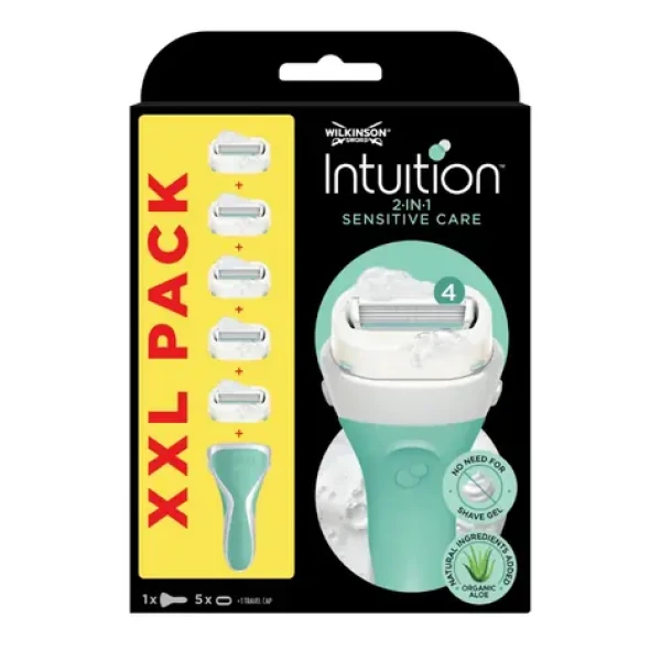 Wilkinson Intuition Sensitive Care XXL holící strojek + náhradní hlavice 5ks (WDS030)