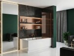 REA - Paravan vanový Elegant Brush Copper 80 REA-W5695