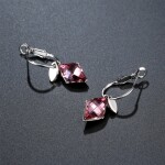 Náušnice Swarovski Elements Miss you, Fialová